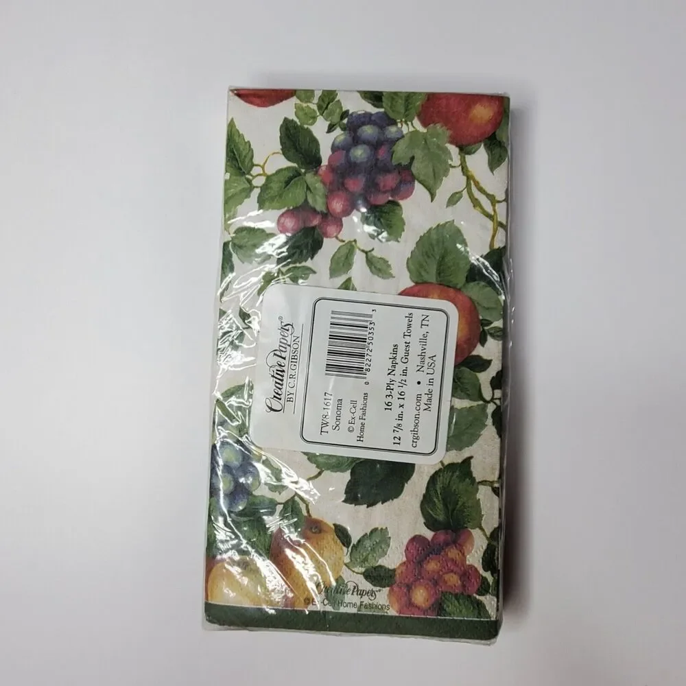 Lot Of 3 New Sealed Napkin Lot Dinner Lunch Napkins Paula Deen, Artstyle, Gibson